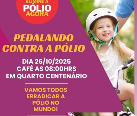 Pedalando Contra a Pólio acontece neste domingo