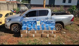 Hilux roubada com carga de cigarros é recuperada na região