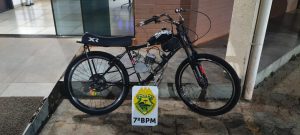 Polícia Militar recolhe ciclomotor irregular em Goioerê