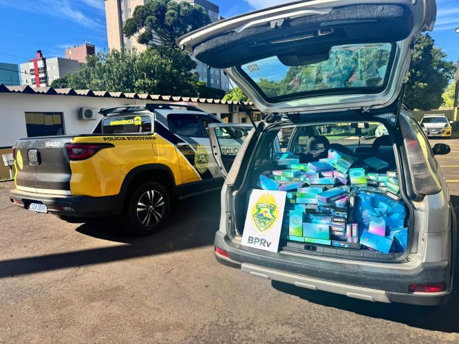 Polícia Rodoviária apreende R$ 140 mil em produtos contrabandeados