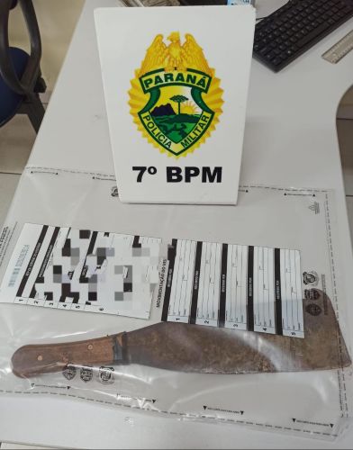 Polícia registra ameaças com facão e furto em Cruzeiro do Oeste