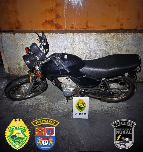 Polícia Militar apreende motocicleta furtada e prende suspeito