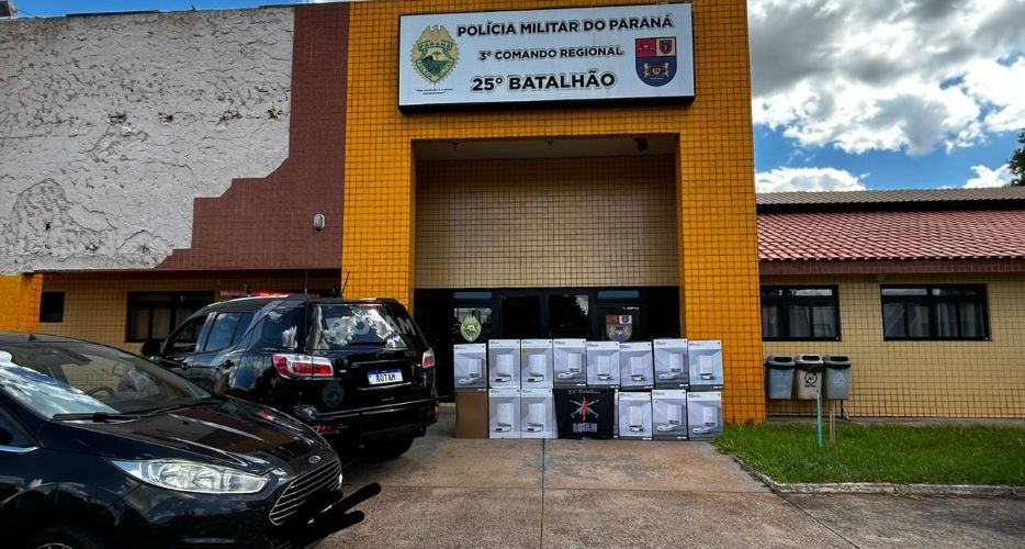 Mais uma Hilux é furtada na região; ROTAM apreende carga irregular de eletrônicos