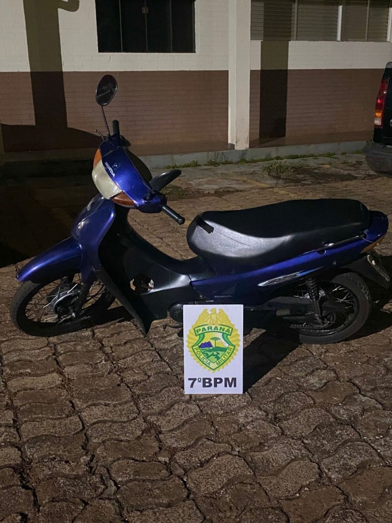 Adolescente é abordado com motoneta irregular em Goioerê