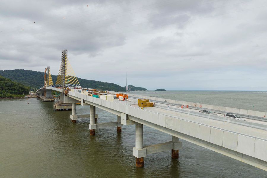 Ponte de Guaratuba entra em etapa de acabamentos com obras avançadas
