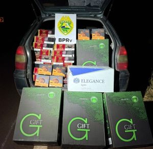 Fuga de 12 km termina em Goioerê com apreensão de cigarros contrabandeados