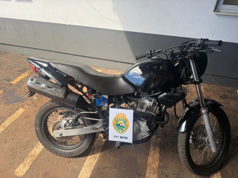 Jovem é preso por adulterar placa e chassi de moto 