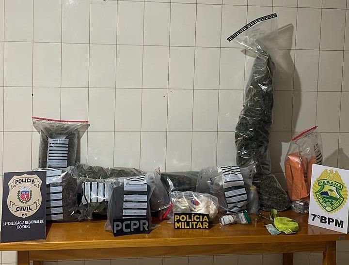 Polícia desarticula entreposto de drogas com quase 20 kg de maconha