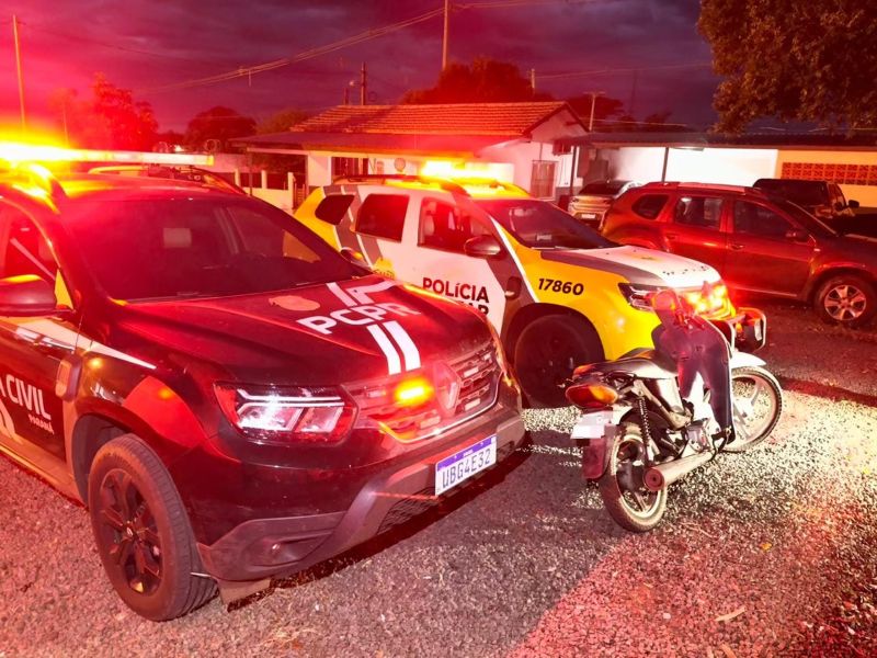 PCPR e PMPR recuperam motocicleta furtada