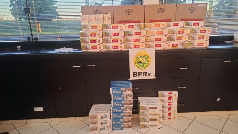 Contrabando de cigarros é flagrado na PR-323