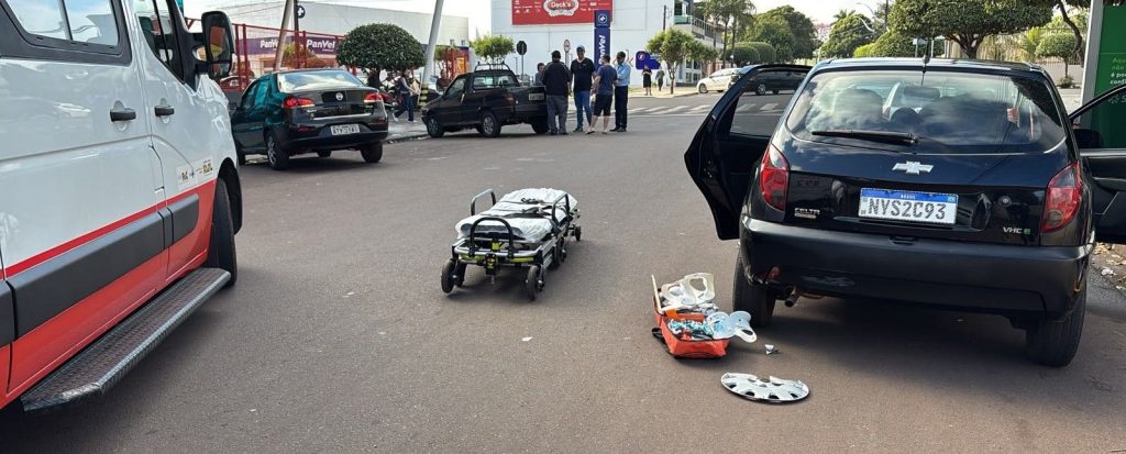 Acidente em Goioerê envolve quatro veículos na Avenida Francisco Scarpari