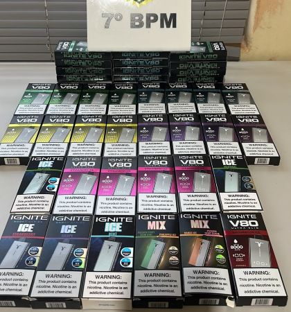 Contrabando leva à apreensão de 43 cigarros eletrônicos