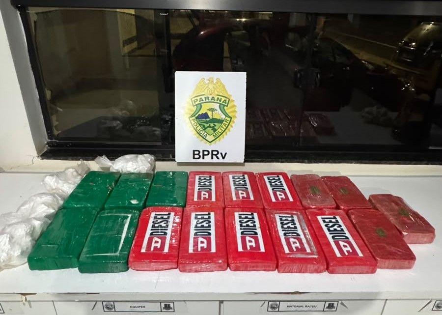 Cocaína e crack: ROTAM apreende quase 20 quilos de drogas na PR-323
