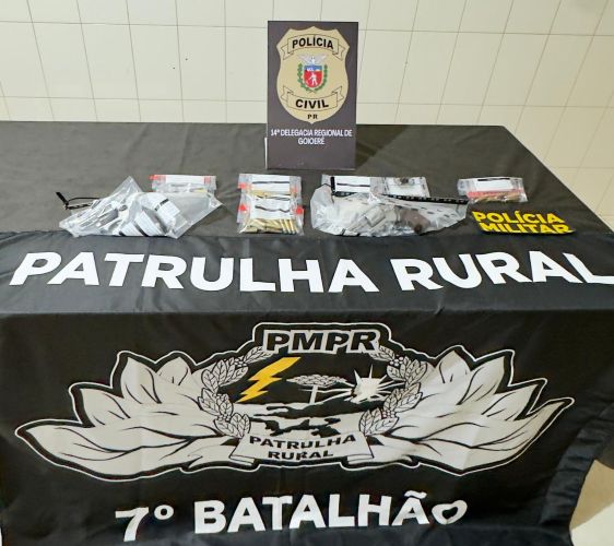 Homem é preso com armas durante operação em Goioerê