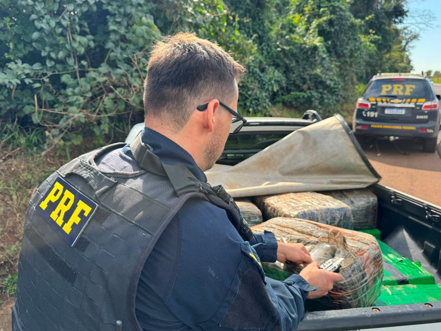 Polícia Rodoviária Federal – PRF apreende 554 kg de drogas