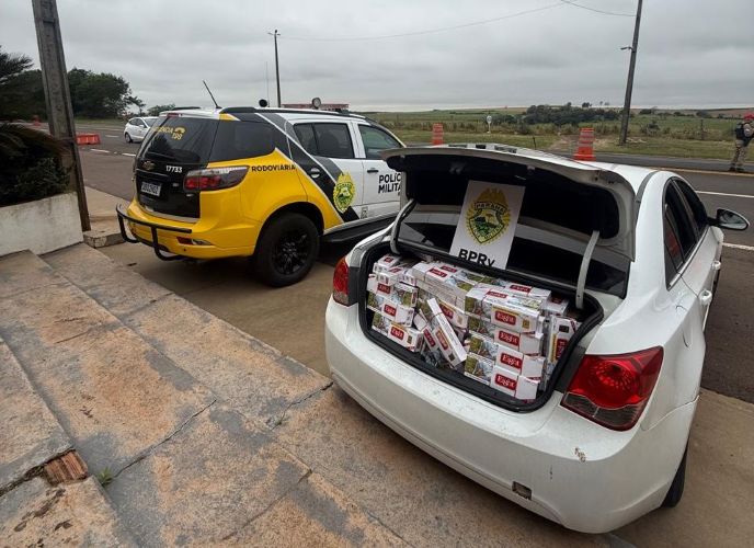 ROTAM apreende mil pacotes de cigarros na PR-323