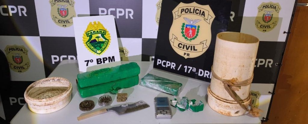 Homem é preso com 1,5 kg de maconha