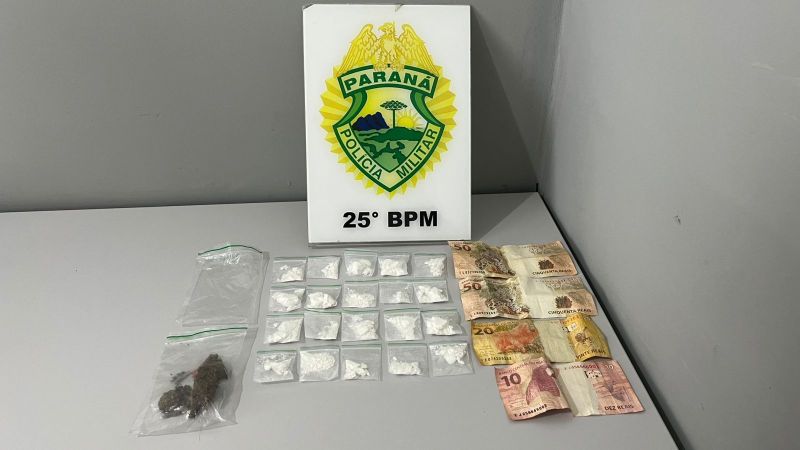 Tráfico: Polícia Militar apreende 29g de cocaína