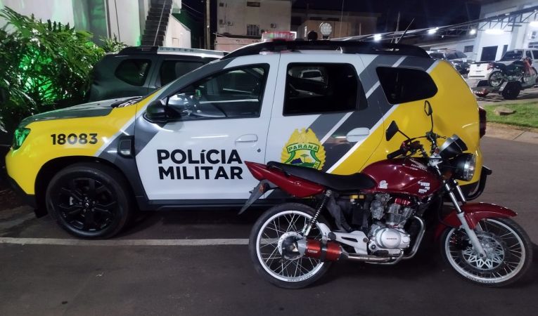 Adolescente é apreendido e moto recuperada