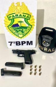 Mandado judicial apreende arma e munições em Goioerê