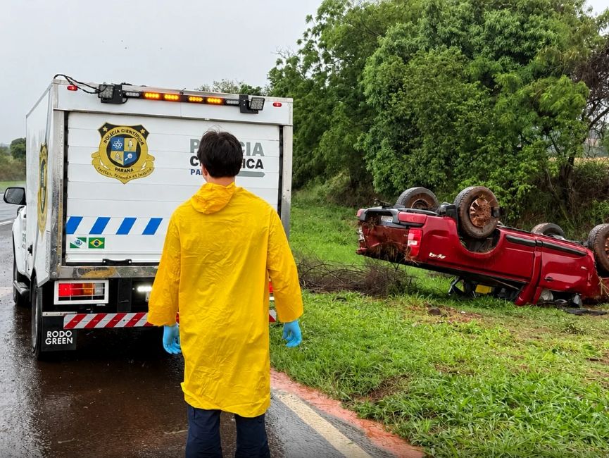 Capotamento mata motorista em rodovia estadual