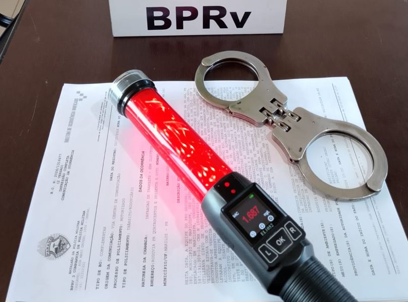 Polícia Rodoviária prende condutor por embriaguez ao volante